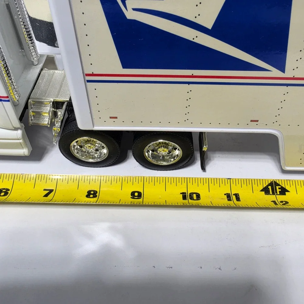 USPS Peterbilt Semi Truck and Trailer Toy White We Deliver For You Mail Truck*